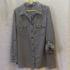 Ladies nice dress shirt. No wrinkles here.